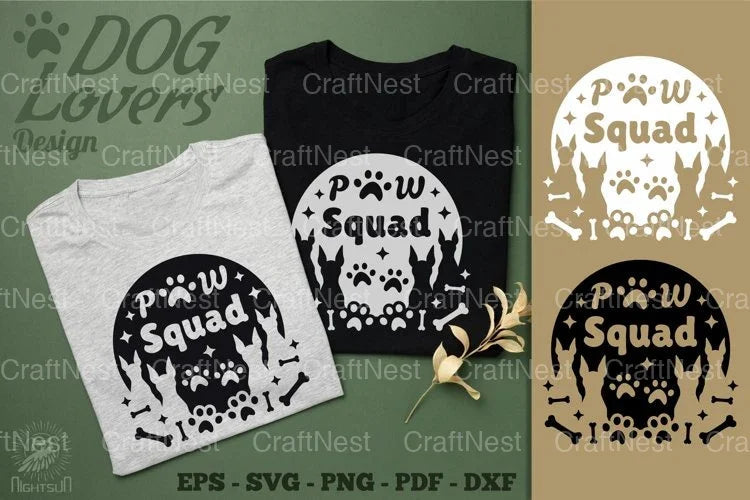 Paw Squad Dog Design Clipart Bundle - CraftNest - Digital Crafting and Art