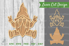 Peace Gnome Laser Cut Decoration Clipart Bundle - CraftNest - Digital Crafting and Art