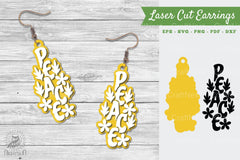 Peace Laser Cut Earrings SVG Bundle - CraftNest - Digital Crafting and Art
