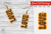Peace Love Laser Cut Earrings Design Bundle