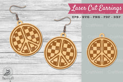 Peace Sign Laser Cut Earrings Clipart Bundle - CraftNest - Digital Crafting and Art