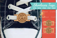 Peace Sign Shoelaces Tags Laser Cut SVG Bundle - CraftNest - Digital Crafting and Art
