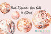 Peach Disco Balls Clipart Bundle