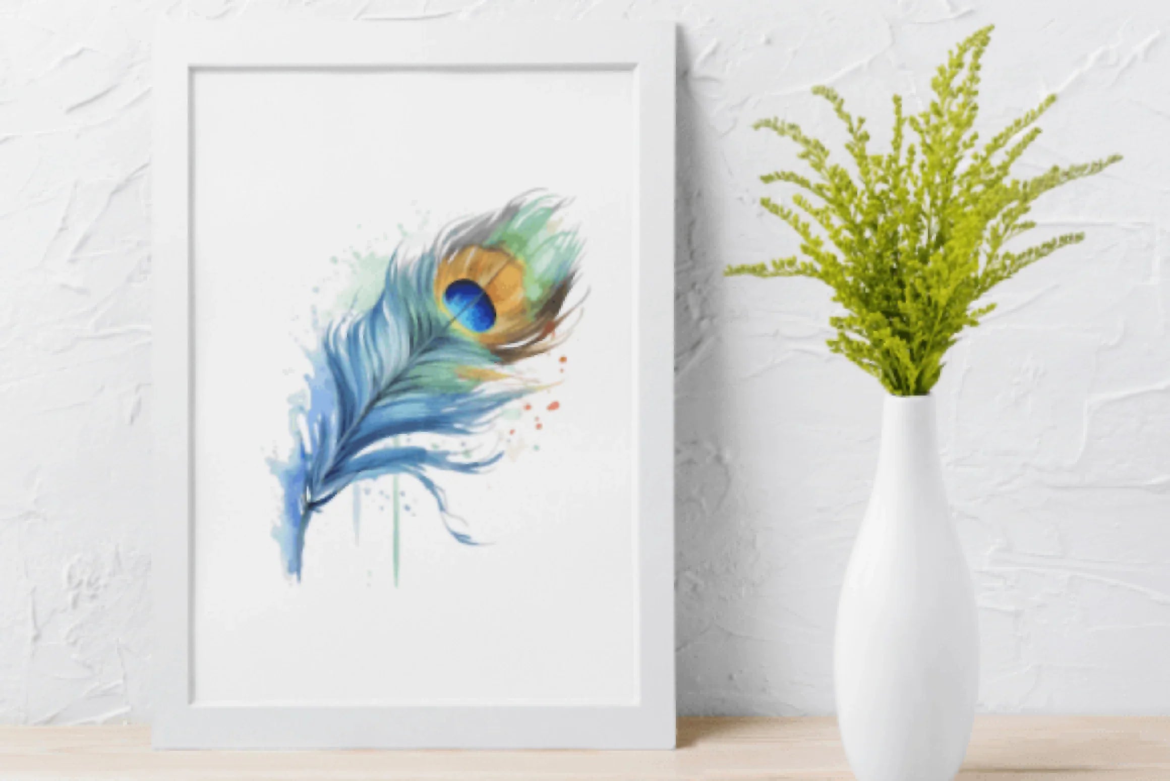 Vibrant Peacock Feathers Clipart Bundle - CraftNest - Digital Crafting and Art