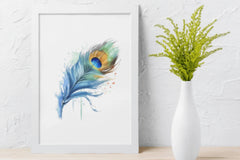 Vibrant Peacock Feathers Clipart Bundle - CraftNest - Digital Crafting and Art