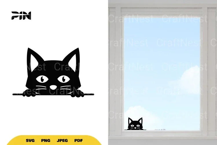 Peeking Cat SVG Bundle - CraftNest - Digital Crafting and Art