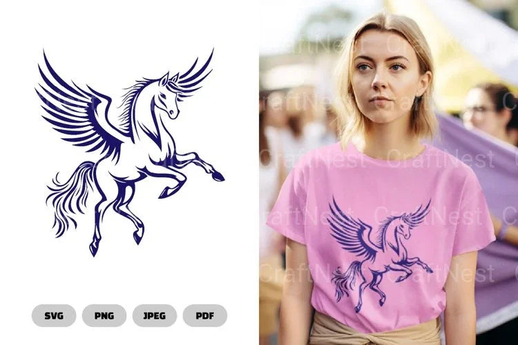 Pegasus and Mythical Creature Clipart Bundle - CraftNest - Digital Crafting and Art