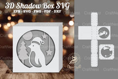 Penguin 3D Papercut Shadow Box Clipart Bundle - CraftNest - Digital Crafting and Art