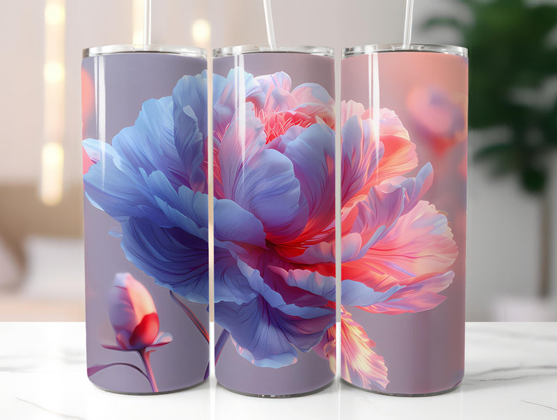 Peonies Flowers Tumbler Wrap - CraftNest - Digital Crafting and Art