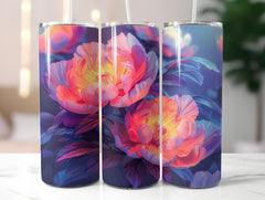 Peonies Flowers Tumbler Wrap - CraftNest - Digital Crafting and Art