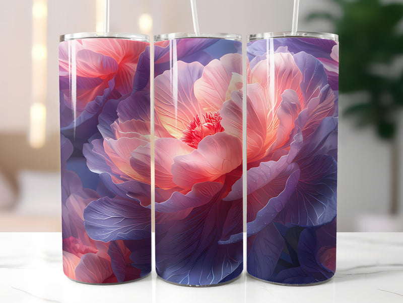 Peonies Flowers Tumbler Wrap - CraftNest - Digital Crafting and Art