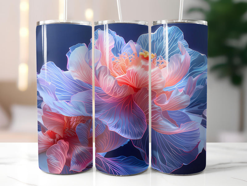 Peonies Flowers Tumbler Wrap - CraftNest - Digital Crafting and Art
