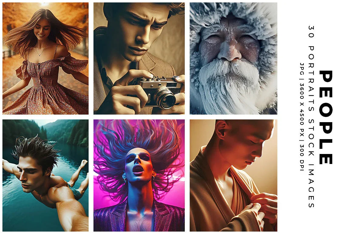 People Portraits - Stock Images - CraftNest - Digital Crafting and Art