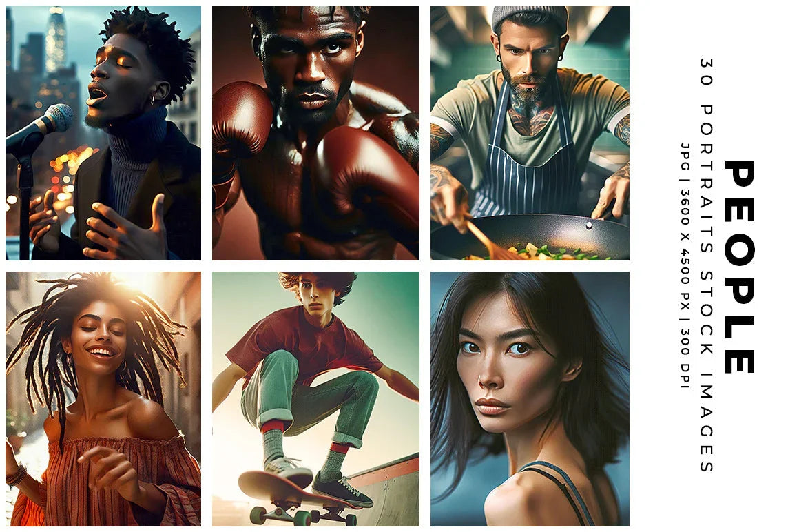 People Portraits - Stock Images - CraftNest - Digital Crafting and Art