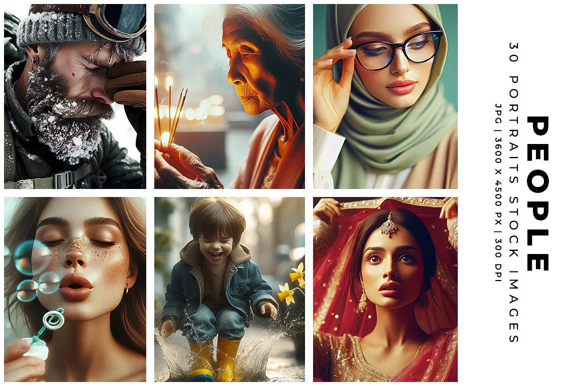 People Portraits - Stock Images - CraftNest - Digital Crafting and Art