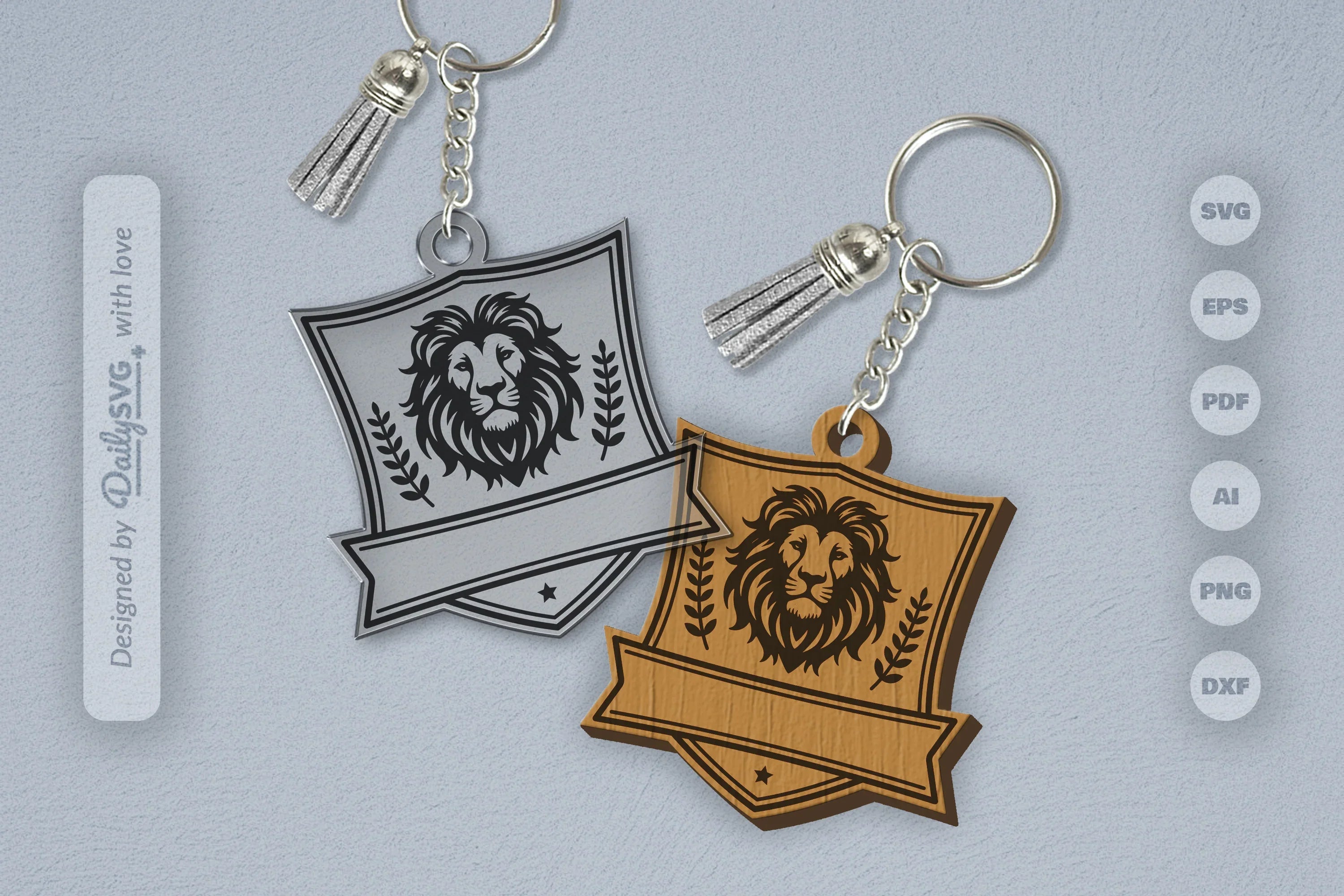 Personalized Wild Animal Keychain SVG Bundle 13 - CraftNest - Digital Crafting and Art
