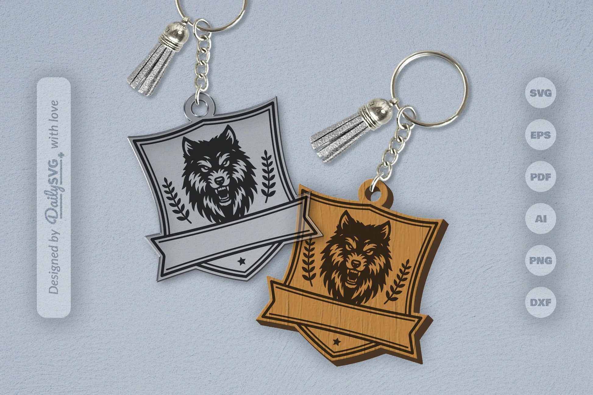 Personalized Wild Animal Keychain SVG Bundle 11 - CraftNest - Digital Crafting and Art