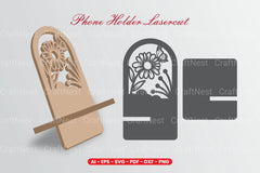 Phone Holder Lasercut SVG Bundle - CraftNest - Digital Crafting and Art