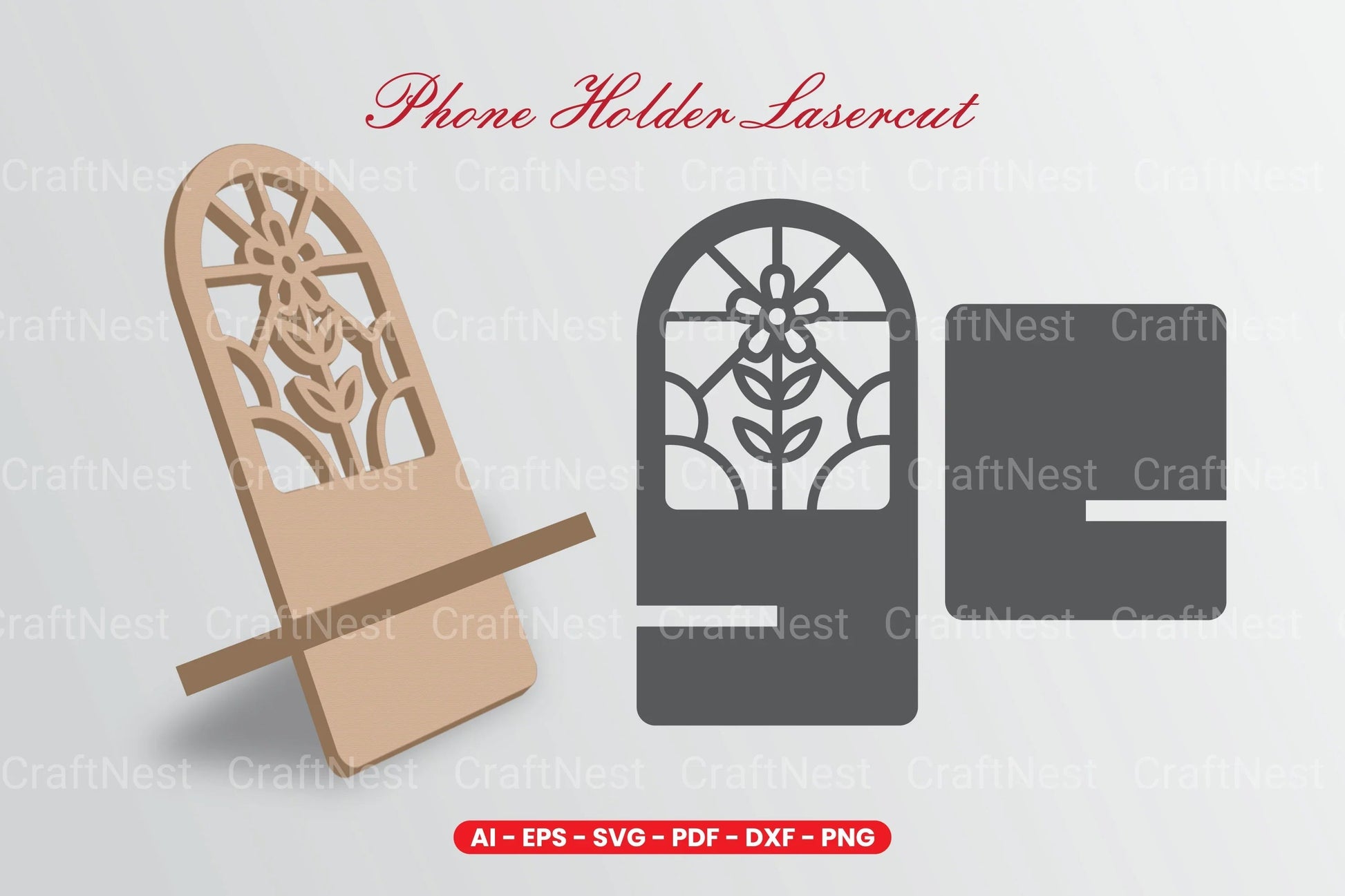 Phone Holder Lasercut SVG Bundle - Clipart Bundle - CraftNest - Digital Crafting and Art