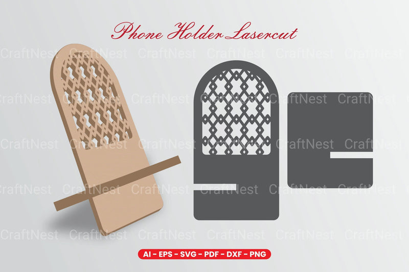 Phone Holder Lasercut SVG Bundle - Clipart Bundle - CraftNest - Digital Crafting and Art