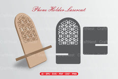 Phone Holder Lasercut SVG Bundle - CraftNest - Digital Crafting and Art