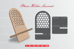 Phone Holder Lasercut SVG Bundle - CraftNest - Digital Crafting and Art