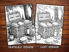 Picnicking Coloring Books - CraftNest - Digital Crafting and Art