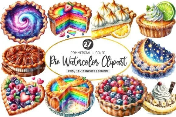 Pie Clipart Bundle Collection - CraftNest - Digital Crafting and Art