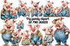 Pig Family Clipart Bundle