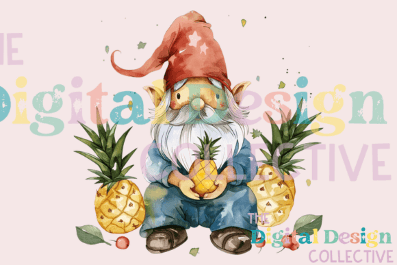 Pineapple Gnome Summer Decor Clipart Bundle - CraftNest - Digital Crafting and Art