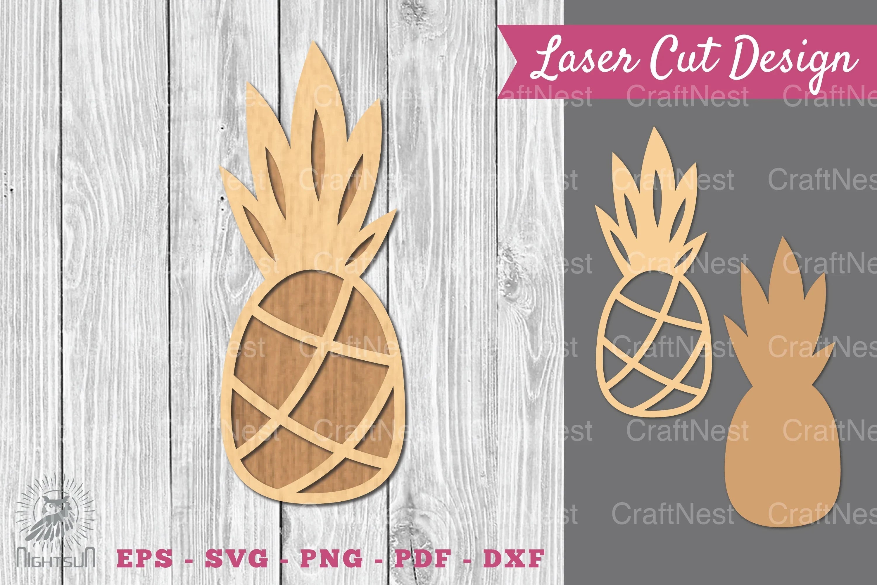 Pineapple Laser Cut Decoration Clipart Bundle - CraftNest - Digital Crafting and Art
