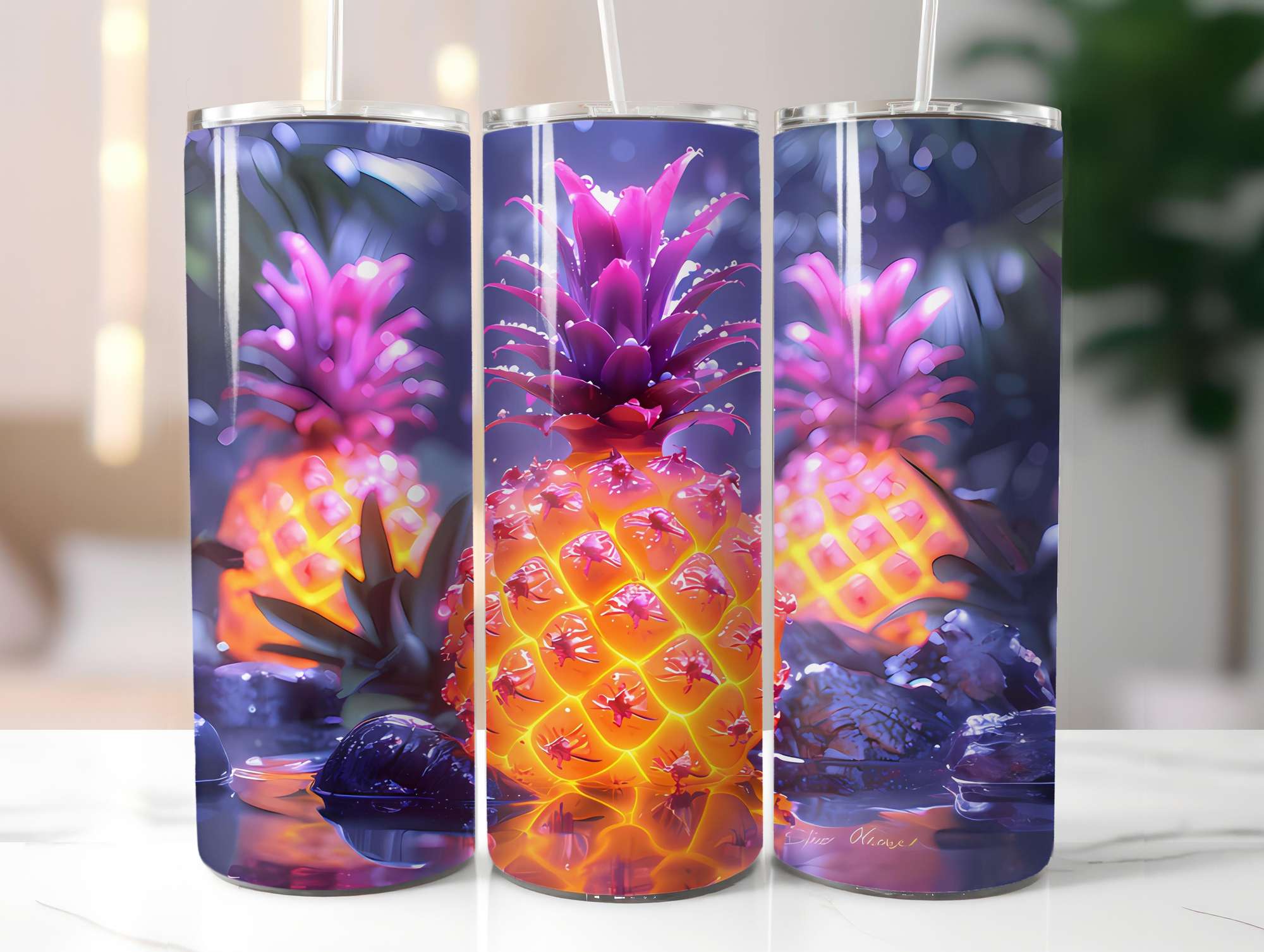 Pineapple 3 Tumbler Wrap - CraftNest - Digital Crafting and Art
