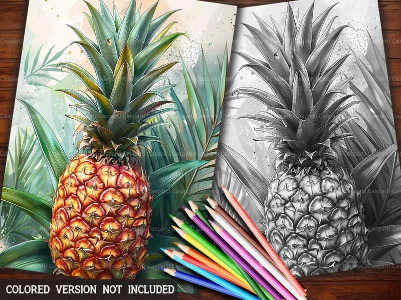 Pineapple Coloring Books - CraftNest - Digital Crafting and Art
