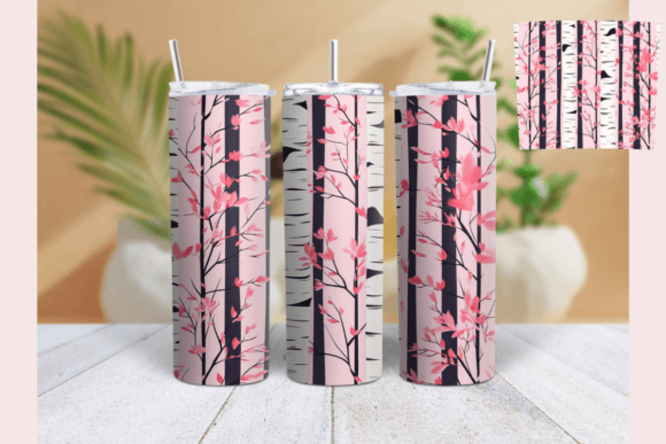 Birch Tree Valentine's Day Tumbler Wrap Bundle