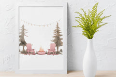 Pink Camping & Glamping Clipart Bundle - CraftNest - Digital Crafting and Art