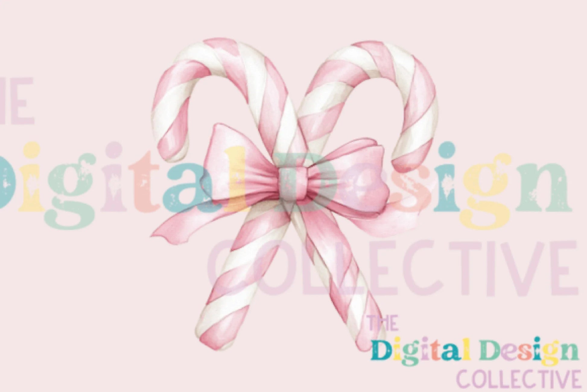 Pink Candy Cane Coquette Bow Christmas Decor Clipart Bundle - CraftNest - Digital Crafting and Art