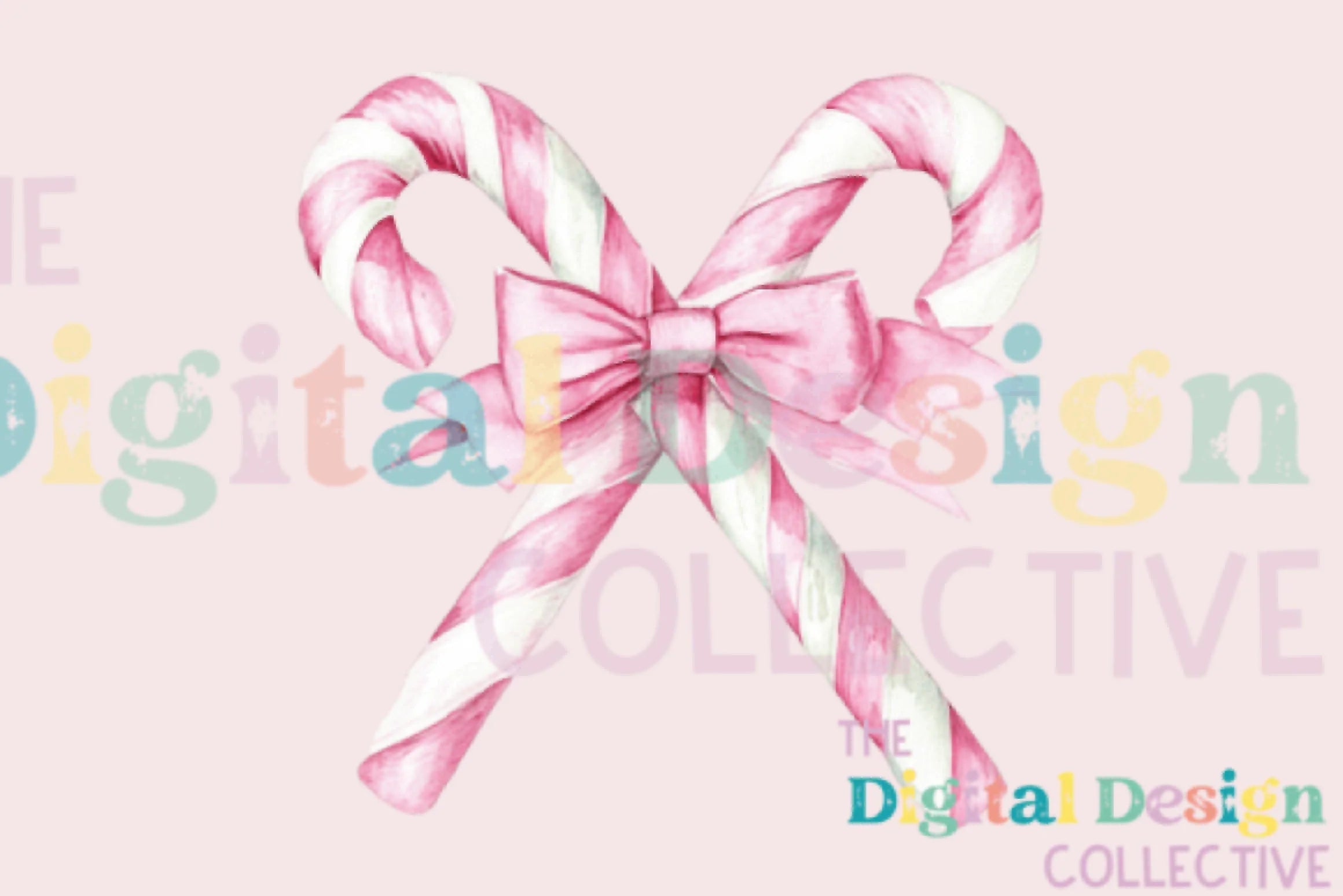 Pink Candy Cane Coquette Bow Christmas Decor Clipart Bundle - CraftNest - Digital Crafting and Art