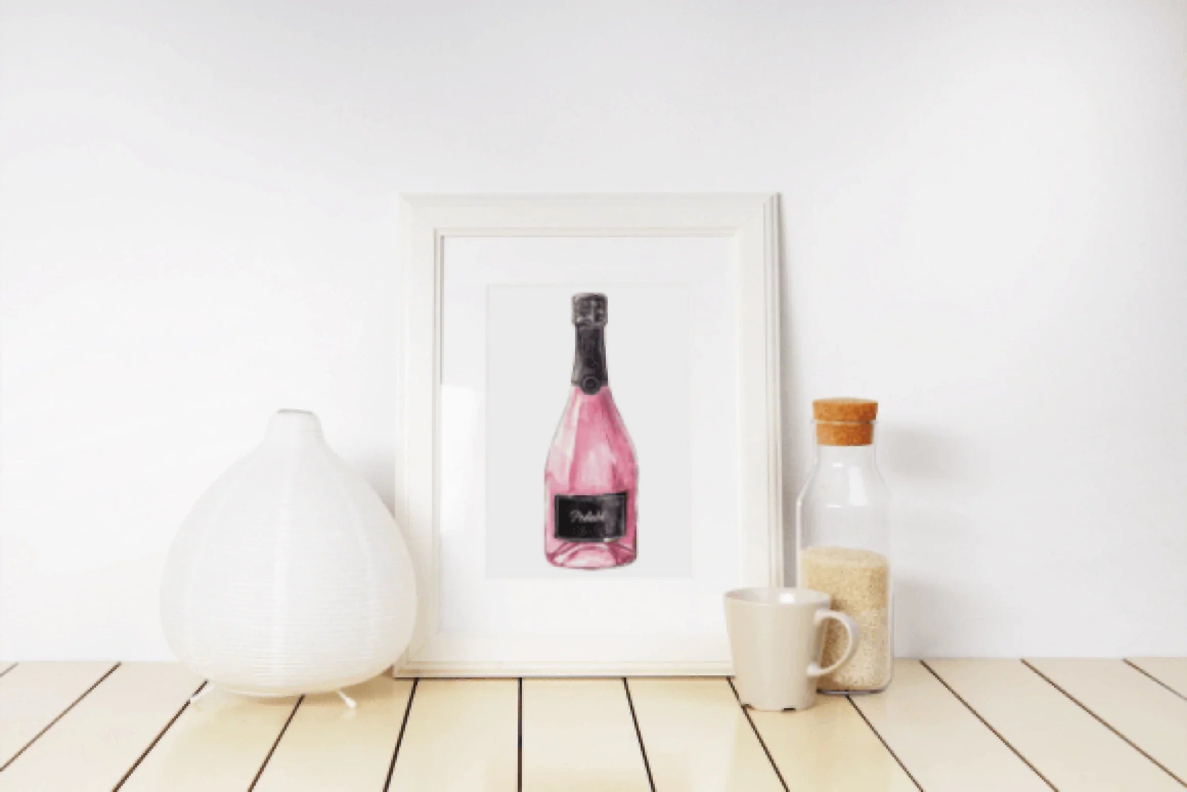 Pink Champagne Bottle Clipart Bundle - CraftNest - Digital Crafting and Art