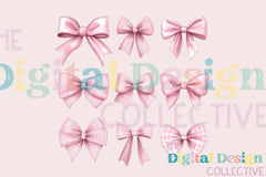 Pink Coquette Bows Ballet Clipart Bundle - CraftNest - Digital Crafting and Art