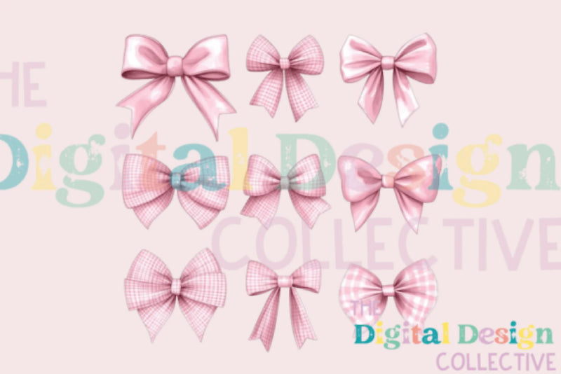 Pink Coquette Bows Ballet Clipart Bundle - CraftNest - Digital Crafting and Art