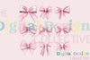 Pink Coquette Bows Ballet Clipart Bundle