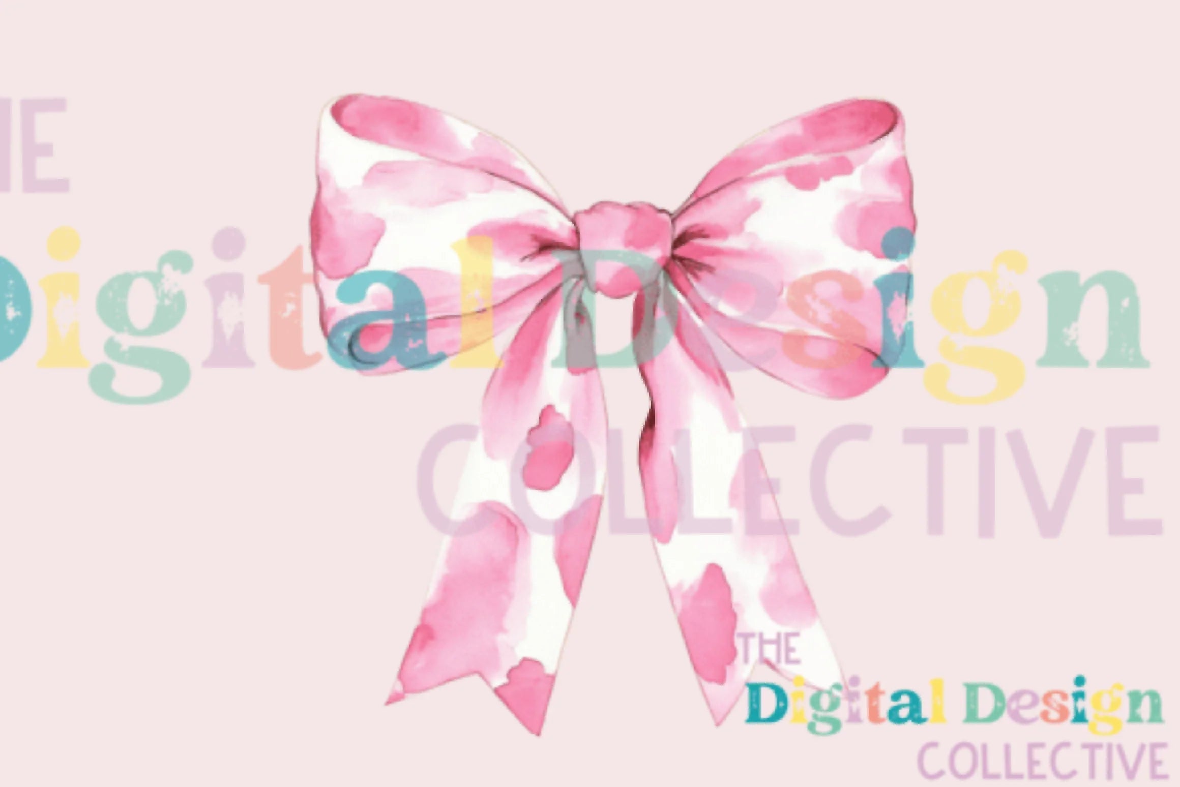 Pink Cow Print Coquette Bow Clipart Bundle - CraftNest - Digital Crafting and Art