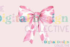 Pink Cow Print Coquette Bow Clipart Bundle - CraftNest - Digital Crafting and Art