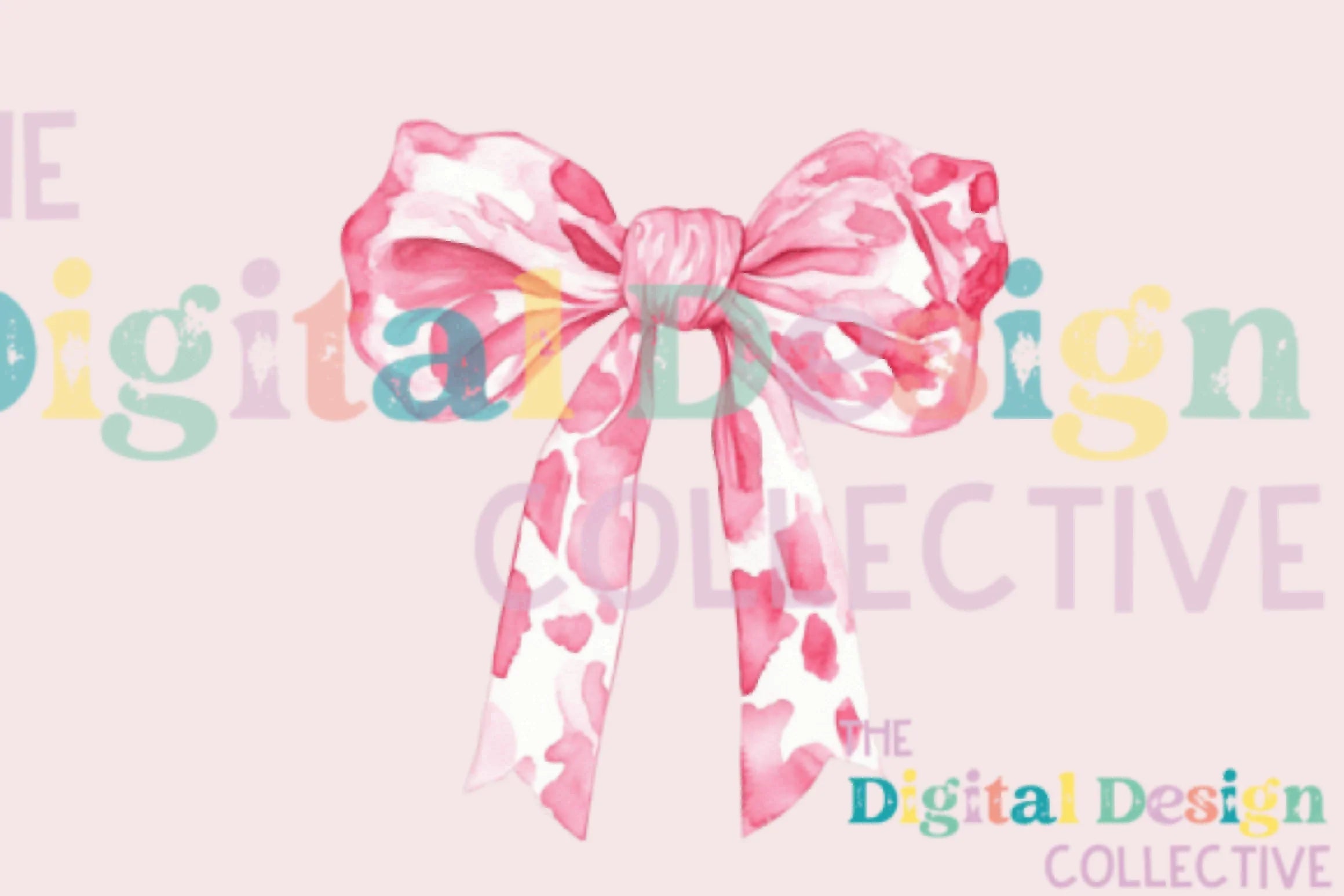 Pink Cow Print Coquette Bow Clipart Bundle - CraftNest - Digital Crafting and Art
