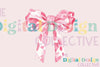 Pink Cow Print Coquette Bow Clipart Bundle