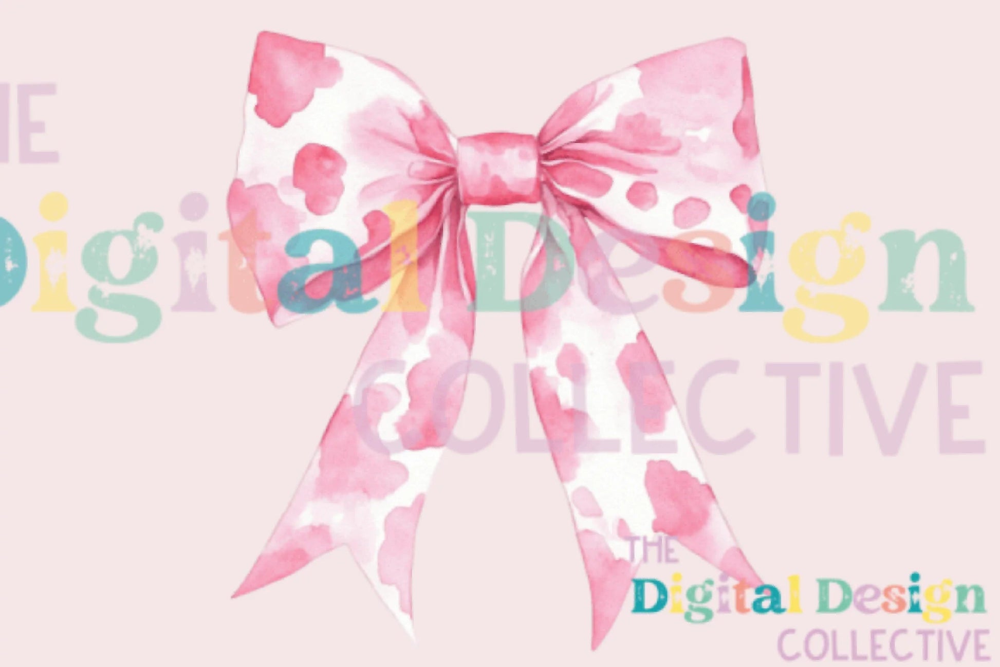 Pink Cow Print Coquette Bow Clipart Bundle - CraftNest - Digital Crafting and Art