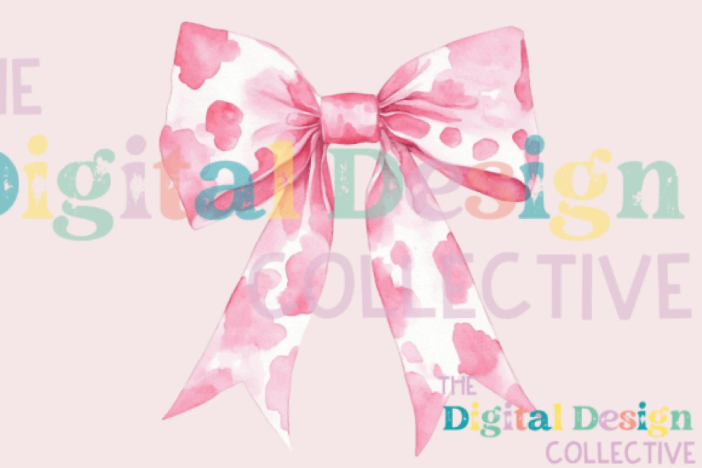 Pink Cow Print Coquette Bow Clipart Bundle - CraftNest - Digital Crafting and Art
