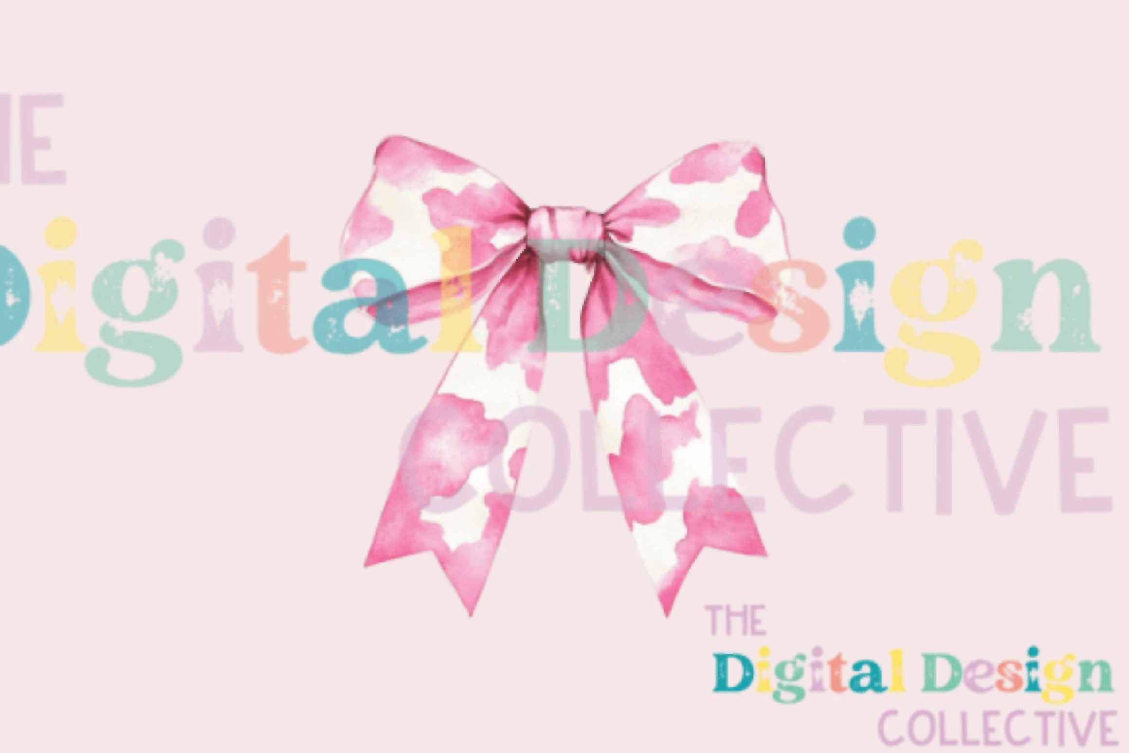Pink Cow Print Coquette Bow Clipart Bundle - CraftNest - Digital Crafting and Art