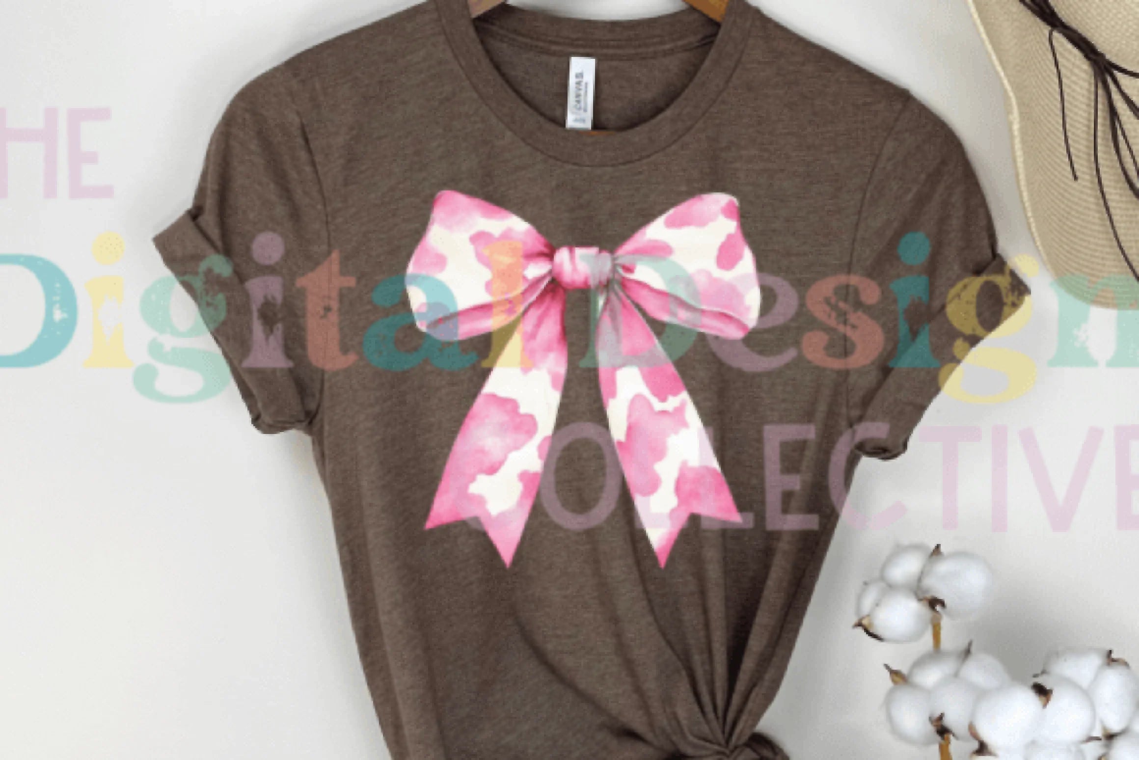 Pink Cow Print Coquette Bow Clipart Bundle - CraftNest - Digital Crafting and Art
