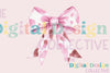 Pink Cow Print Coquette Bow Clipart Bundle